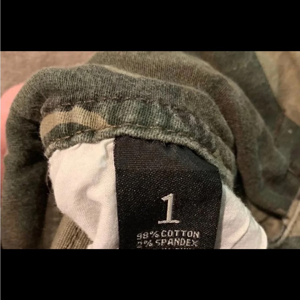 Almost Famous High Waisted Camo Jean Shorts - Picture 3 of 3